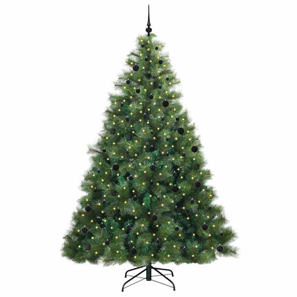 vidaXL Sapin de No&euml;l artificiel avec 300 LED Vert 240 cm PE et PVC