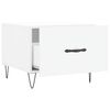 vidaXL Tables basses 2 pcs blanc 50x50x40 cm bois d'ing&eacute;nierie