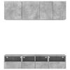 vidaXL Unit&eacute;s murales TV 5 pcs gris b&eacute;ton bois d'ing&eacute;nierie