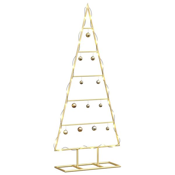 vidaXL Arbre de No&euml;l en m&eacute;tal Dor&eacute; 90 cm Acier peint par poudre