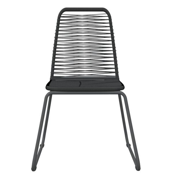 vidaXL Ensemble &agrave; manger de jardin 5 pcs Noir