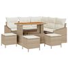 vidaXL Ensemble de canap&eacute; de jardin 9 pc 8-Nombre de places Beige