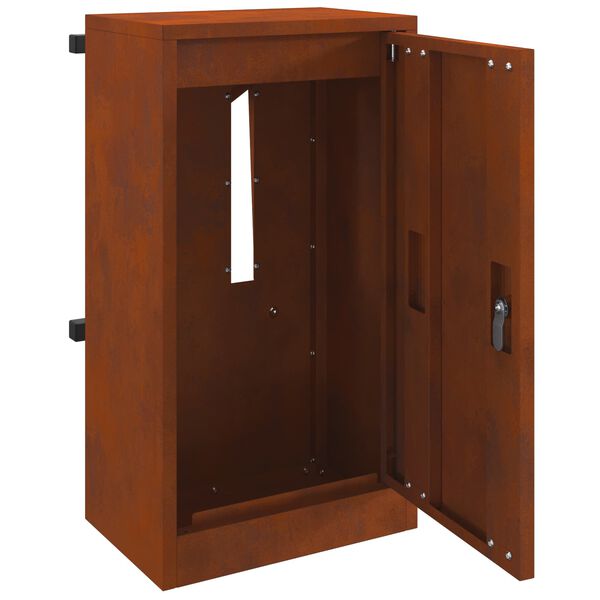 vidaXL bo&icirc;te aux lettres Rouill&eacute; 30 x 20 x 55 cm Acier patin&eacute;