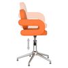 vidaXL Chaise pivotante de salle &agrave; manger Orange Similicuir