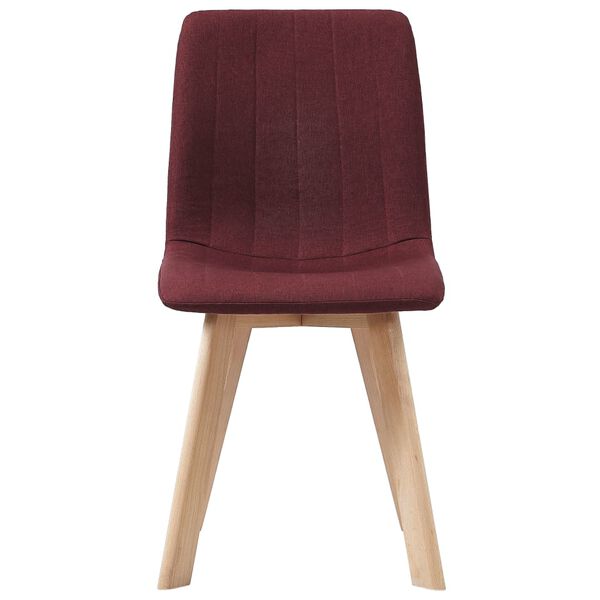 vidaXL Chaises &agrave; manger lot de 4 rouge bordeaux tissu