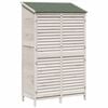 vidaXL Abri de jardin Blanc 106 x 56 x 176,5 cm Bois de Sapin Massif