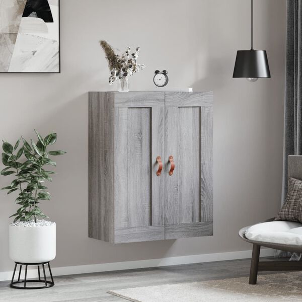 vidaXL Armoire murale sonoma gris 69,5x34x90 cm bois d'ing&eacute;nierie