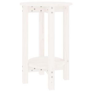 vidaXL Table basse Blanc &Oslash; 40x60 cm Bois massif de pin