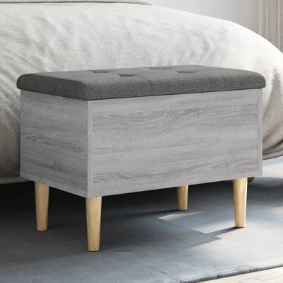 vidaXL Banc de rangement sonoma gris 62x42x46 cm bois d'ingénierie