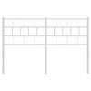 vidaXL T&ecirc;te de lit de remplacement m&eacute;tal blanc 135 cm