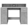 vidaXL Bureau et lumières LED gris béton 120x55x91cm bois d'ingénierie