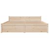 vidaXL Cadre de lit sans matelas bois massif 135x190 cm