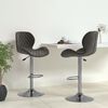 vidaXL Tabourets de bar lot de 2 gris foncé velours