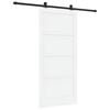 vidaXL Porte coulissante 93 x 202 cm Bois d'ing&eacute;nierie Blanc et noir