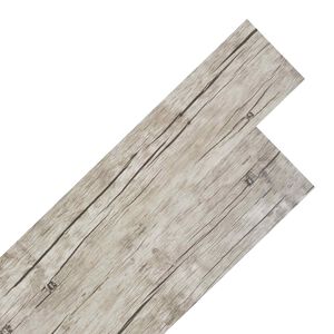 vidaXL Planches de sol Ch&ecirc;ne lav&eacute; 2,51 m&sup2; 18 pi&egrave;ces PVC