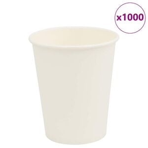vidaXL Tasses &agrave; caf&eacute; en papier 1000 pcs 8oz 200ml blanc