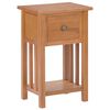 vidaXL Table &agrave; revues avec tiroir 35x27x55 cm Bois de ch&ecirc;ne solide