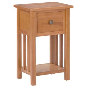 vidaXL Table &agrave; revues avec tiroir 35x27x55 cm Bois de ch&ecirc;ne solide