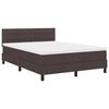 vidaXL Lit &agrave; ressorts avec matelas Marron fonc&eacute; 140 x 190 cm tissu