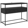 vidaXL Table console Ch&ecirc;ne noir 100 x 40 x 75 cm Bois d'ing&eacute;nierie