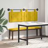 vidaXL T&ecirc;te de lit suspendue Jaune 150 x 55 x 5 cm Velours