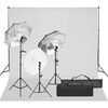 vidaXL Kit de studio photo avec &eacute;clairage et toile de fond