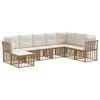 vidaXL Ensemble de canap&eacute;s d'ext&eacute;rieur Naturel Polyester