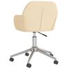 vidaXL Chaise pivotante de bureau Crème Tissu