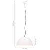 vidaXL Lampe suspendue industrielle vintage 25 W Blanc Rond 41 cm E27