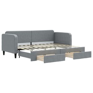 vidaXL Lit de jour avec gigogne et tiroirs sans matelas 80x200 cm
