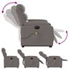 vidaXL Fauteuil inclinable de massage &eacute;lectrique Taupe Tissu