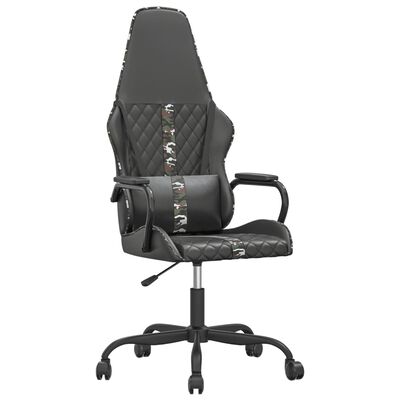 vidaXL Chaise de jeu de massage camouflage et noir similicuir