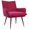 vidaXL Fauteuil Bordeaux Velours