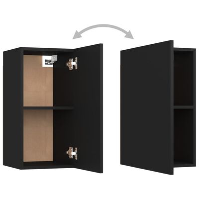 vidaXL Ensemble de meubles TV 8 pcs Noir Bois d'ingénierie