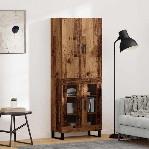 vidaXL Haut Armoire 2 pcs Bois Ancien 69,5 x 34 x 180 cm
