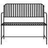 vidaXL Banc de jardin Noir 104 x 54 x 93cm Acier