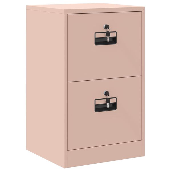 vidaXL Cabinet de Dossier Rose 44 x 50 x 106.5 cm Acier Lamin&eacute; &agrave; Froid