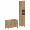 vidaXL Ensemble de 2 meubles de salle de bain ZWOLLE Ch&ecirc;ne artisanal