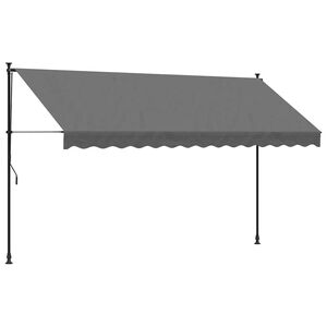vidaXL Auvent r&eacute;tractable anthracite 350x150 m tissu et acier