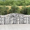 vidaXL Paniers à gabions arqués 15 pcs 400x50x80/100 cm Fer galvanisé