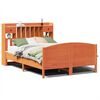 vidaXL Lit biblioth&egrave;que sans matelas cire marron 150x200 cm pin massif