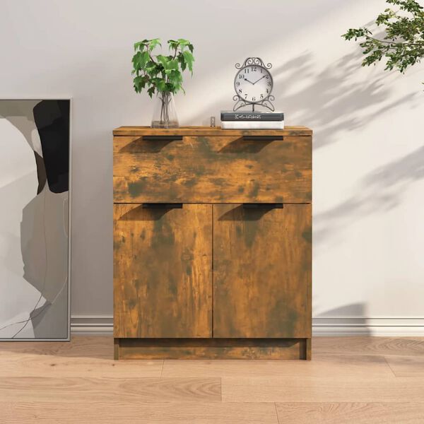 vidaXL Buffet Ch&ecirc;ne fum&eacute; 60x30x70 cm Bois d'ing&eacute;nierie