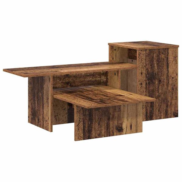 vidaXL Table console Bois ancien 91,5 x 35 x 38,5 cm Bois d'ing&eacute;nierie