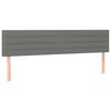 vidaXL T&ecirc;tes de lit Gris fonc&eacute; 200x5x78/88 cm Tissu