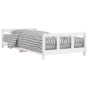 vidaXL Cadre de lit pour enfants blanc 90x190 cm bois de pin massif