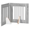 vidaXL Porte de chien pliable avec supports 2 pcs Sonoma gris 120,5 cm