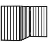 vidaXL Barri&egrave;re pour chien pliable 3 panneaux noir bois de peuplier