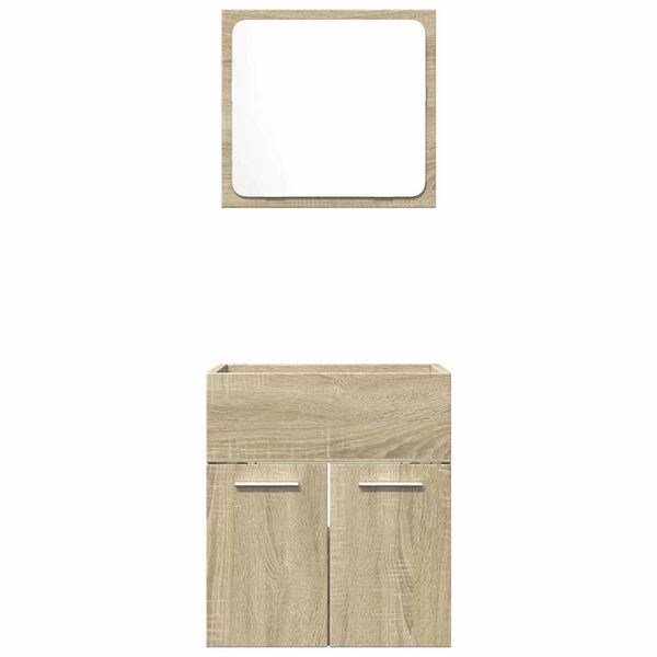 vidaXL Ensemble de meubles de salle de bain 2 pcs chêne sonoma