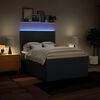 vidaXL Sommier à lattes de lit avec matelas Bleu 140x200 cm Tissu