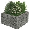 vidaXL Lit sur&eacute;lev&eacute; &agrave; gabion Acier galvanis&eacute; 90x90x50 cm